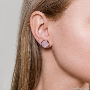 Пусеты Fiore Luna, SHELL ROSE Пусеты Fiore Luna, SHELL ROSE